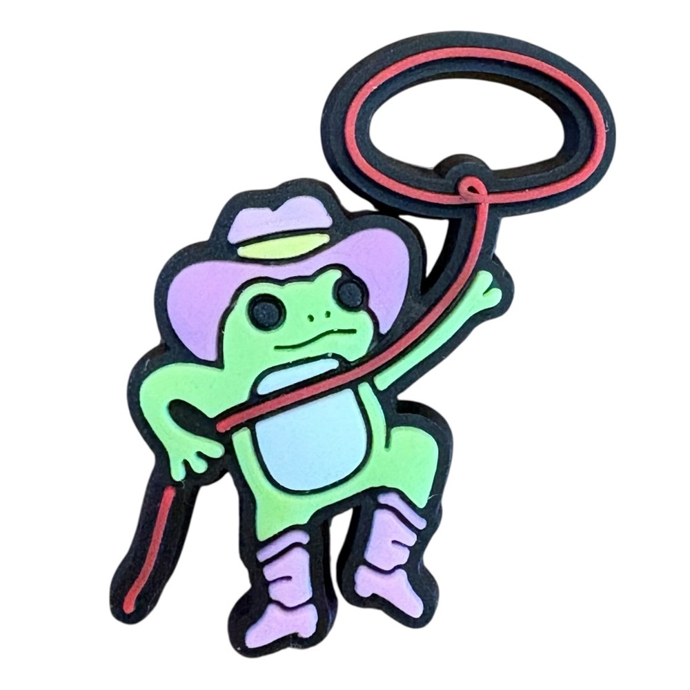 Rodeo Frog Croc Charm